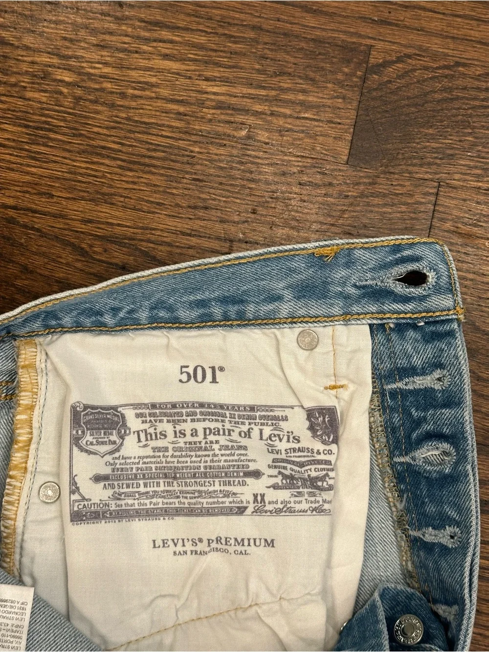 Light Blue Distressed Denim Shorts